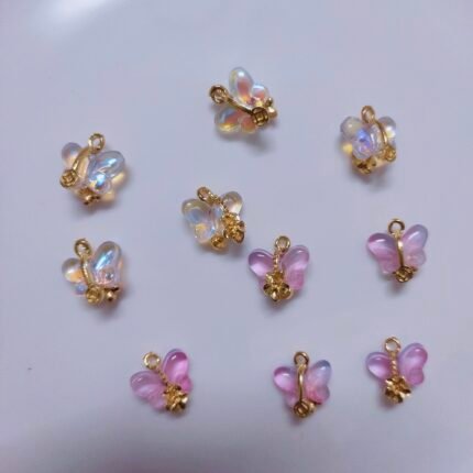 Glass Butterfly Charms