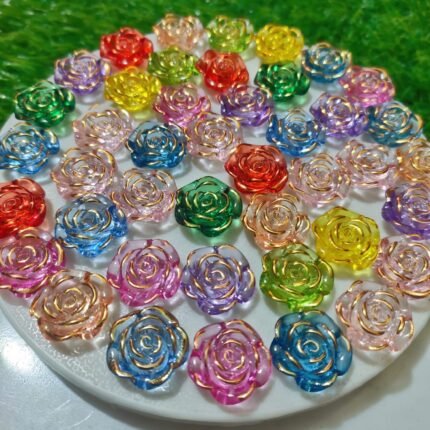 Golden Lining Rose Beads